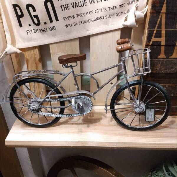DONNA FELICE レトロバイシクル ホワイト 白 自転車 フレンチシャビー ミニチュア ビンテージ クラシック アンティーク ブロカント レトロ