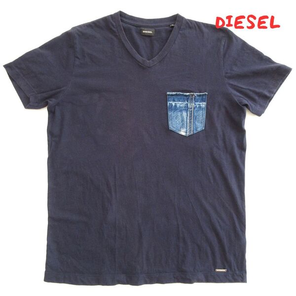 訳あり【DIESEL】ディーゼル 半袖 Vネック Tシャツ 0215