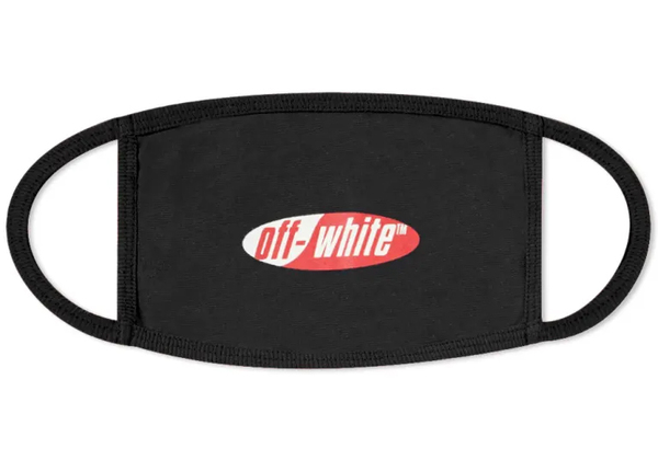 Off-White SPLIT LOGO MASK Black & Red オフホワイト スプリットロゴマスク 100% Cotton Made in Portugal 未使用新品
