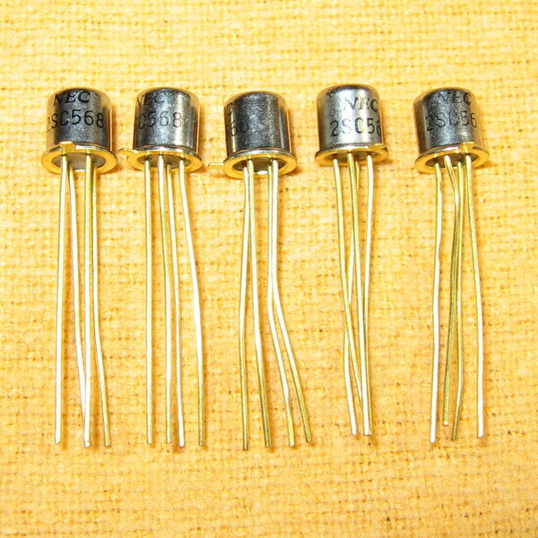 【即決・送料無料】未使用・ジャンク品 トランジスタ NEC 2SC568 5個 セット【修理・補修用部品】