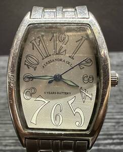 腕時計 ALESSANDRA OLLA 4 YEARS BATTERY AO-972 ALL STANLESS STEEL WATER RESISTANT アレサンドラオーラ 74.25g メンズ WA