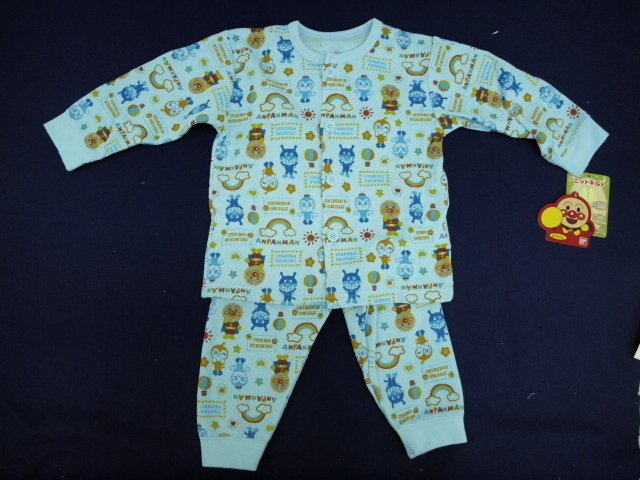 新品　FA2838-90　アンパンマンパジャマ　総柄　サックス　レターパック発送