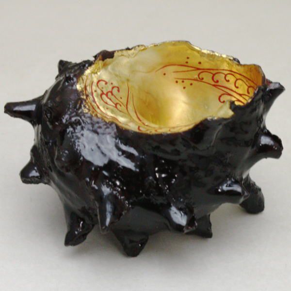 茶道具　古銅　栄螺形　蓋置　時代箱　V　7235 file.jpg