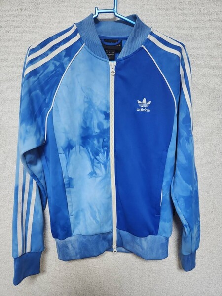 adidas アディダス タイダイ柄 ジャージ ブルー S