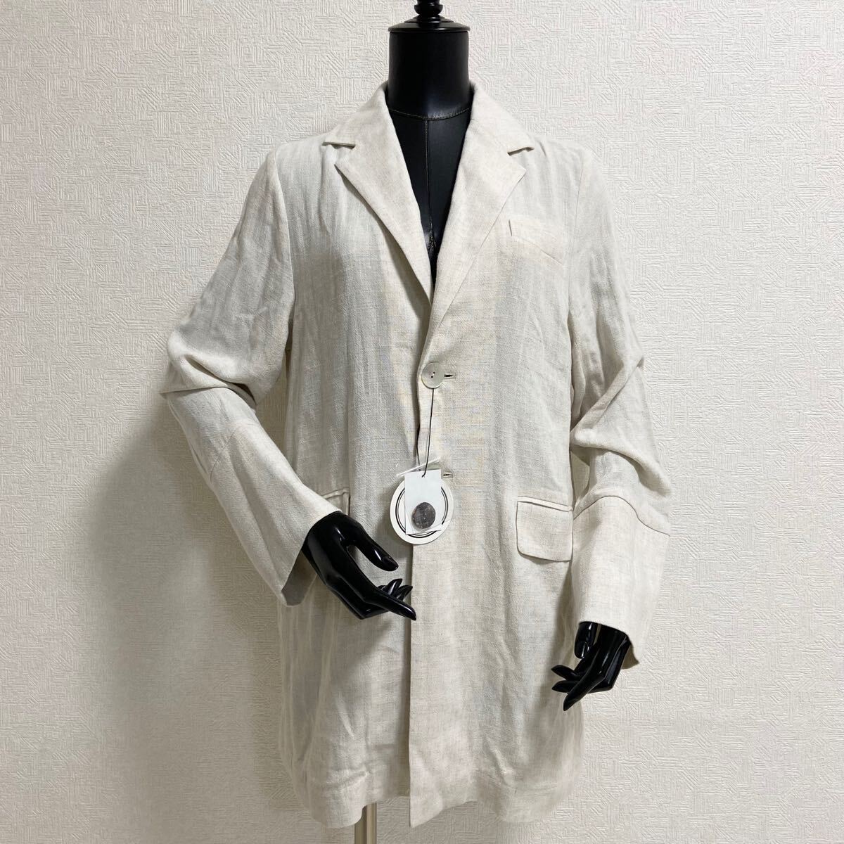 新品 ALEXIA STAM リネンブレンド ロングテーラージャケット