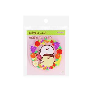 アクリルクリップ お文具といっしょ クリップ サンスター文具 フルーツジュース1