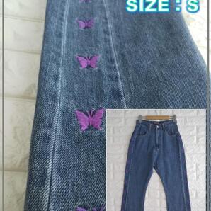 DOUBLE FLAGS ダブルフラッグス 蝶々 刺繍デザイン デニム 3754