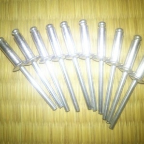 定形郵便可 リベット10本セット 4.8mm 板厚厚め9.0-12.0mmをカシメ可能 スチールシャフト アルミリベット 2