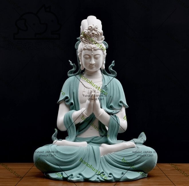 新入荷★ 極美品 祈福観音 最新作 陶磁器 仏教美術 玄関 精密細工