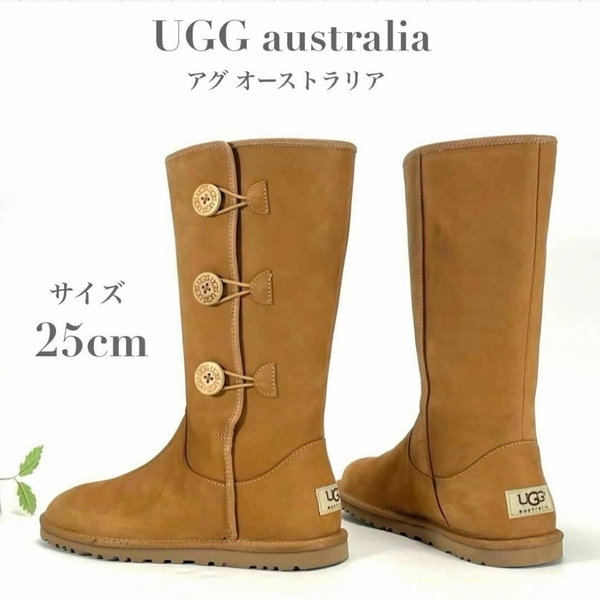 UGG australia アグ オーストラリア 1005857 トリプルボタンブーツ 25cm キャメル ブーツ 靴 レディース 春 秋 冬 カジュアル