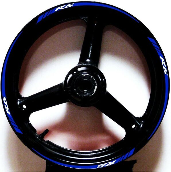 即納 送料無料 YZF-R6 リムテープ リムステッカー ホワイトブルー 青/白 2005 2006 2007 2008 2009 2010 2011 2012 2013 2014 5SL 13S 2C0
