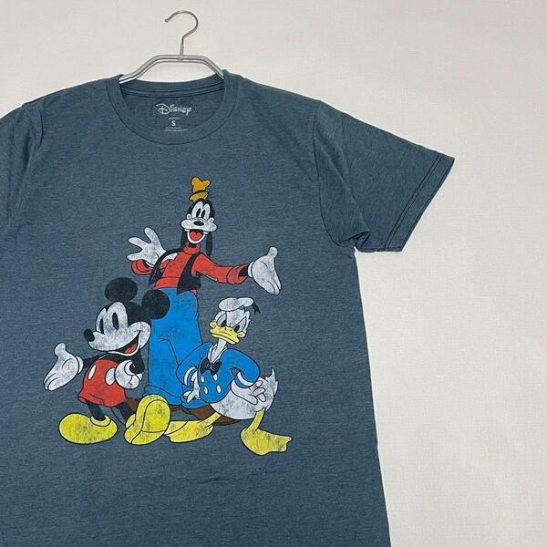 USA 古着 Tシャツ ディズニー Disney 半袖 ミッキー ドナルド グーフィー サイズS E0273