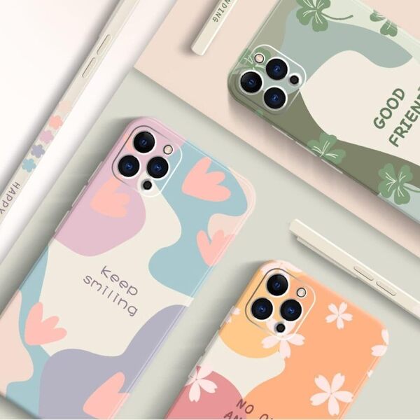 iPhone 13 用フラワー電話ケース耐衝撃マットソフトTPUシリコンカバー,1,For iphone 13