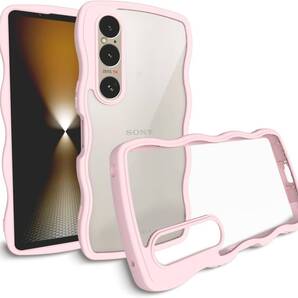 Xperia 1 VI ケース クリア 耐衝撃 Xperia1VI SO-51E / SOG13 カバー 人気 韓国 かわいい エクスペリア 1 スマホケース 滑り止め (ピンク)