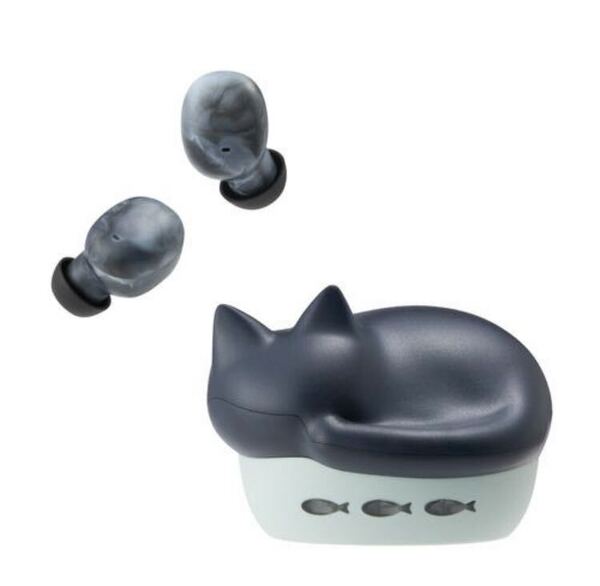 【新品未開封】ラディウス HP-C28BTW 完全ワイヤレスイヤホン NEKO クロ