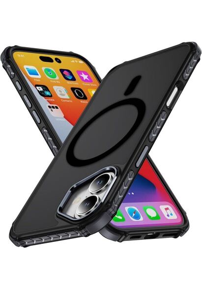 iPhone 16ケース スマホカバー マットマグネット搭載 ワイヤレス充電 米軍MIL規格・Magsafe対応アイフォーン16ケース