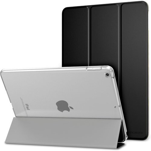MoKo iPad 9.7 ケース 2018/2017 つき/汚れ防止 スマートケース マット半透明 Black 343