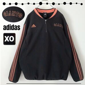 読売巨人軍/ジャイアンツ★アディダス/adidas製★ハーフジップ/プルオーバー ★フリースジャケット★2009年モデル★刺繍ロゴ★メンズXO