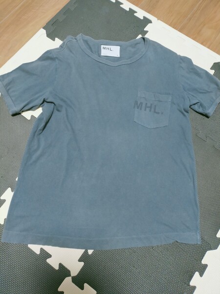 MHL. エムエイチエル ネイビー 半袖 Tシャツ