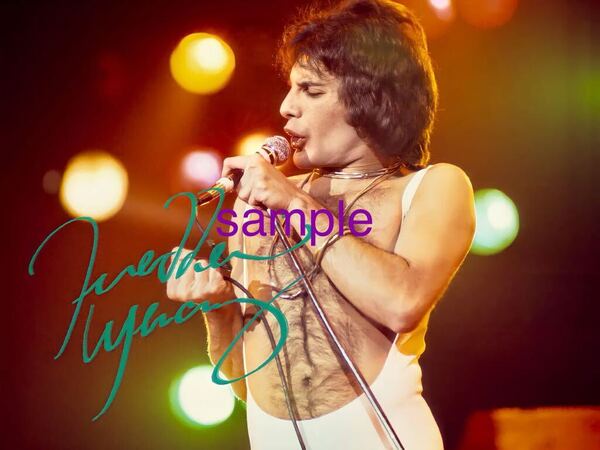 【送料込み】 Queen フレディーマーキュリー 高画質 サイン フォト 写真 ポートレート クイーン