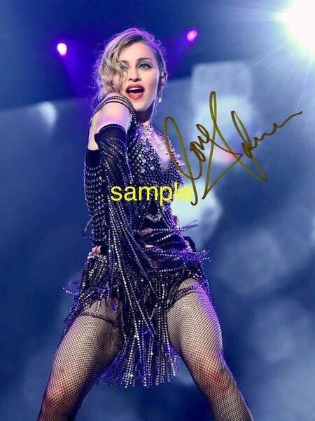 【送料込み】 Madonna マドンナ 高画質 サイン フォト 写真 ポートレート