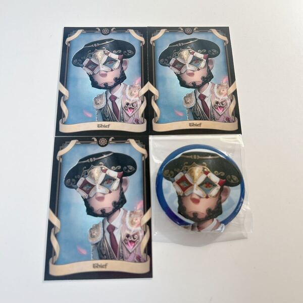 第五人格 POP UP SHOP 真髄メモリアル カード&缶バッジ 泥棒 クリーチャー・ピアソン
