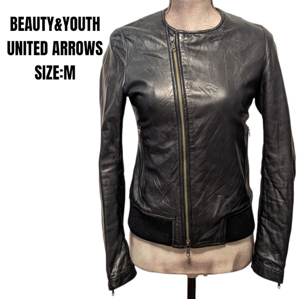 BEAUTY&YOUTH UNITED ARROWS ラムレザー ジャケット ビューティーアンドユース ユナイテッドアローズ レディースジャケット 羊革