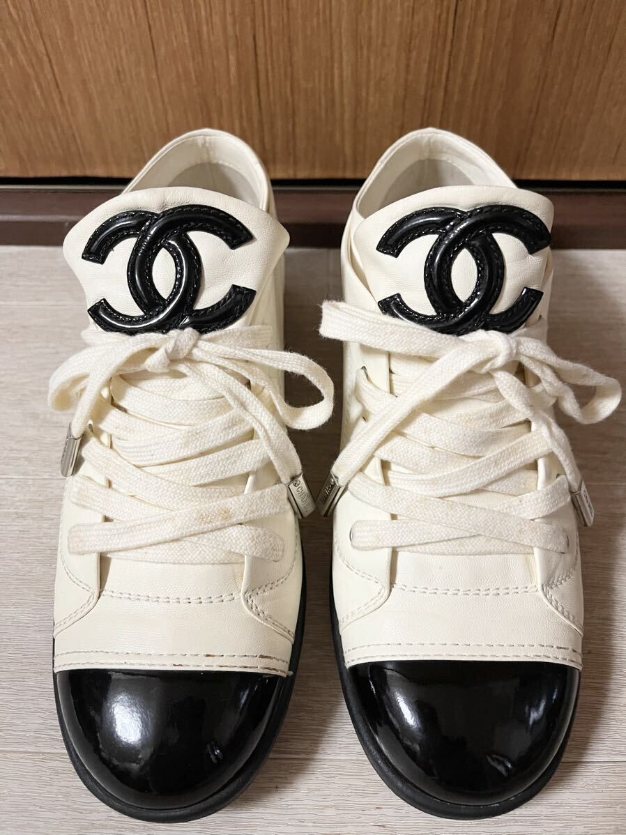 Yahoo!オークション -「chanel バイカラースニーカー」(靴 Yahoo!オークション -「chanel バイカラースニーカー」(靴