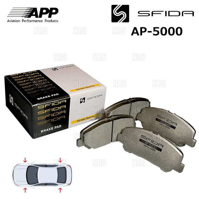 APP エーピーピー SFIDA AP-5000 (前後セット) ムラーノ Z51/TNZ51/PNZ51 11/6~15/4 (942F/512R-AP5000