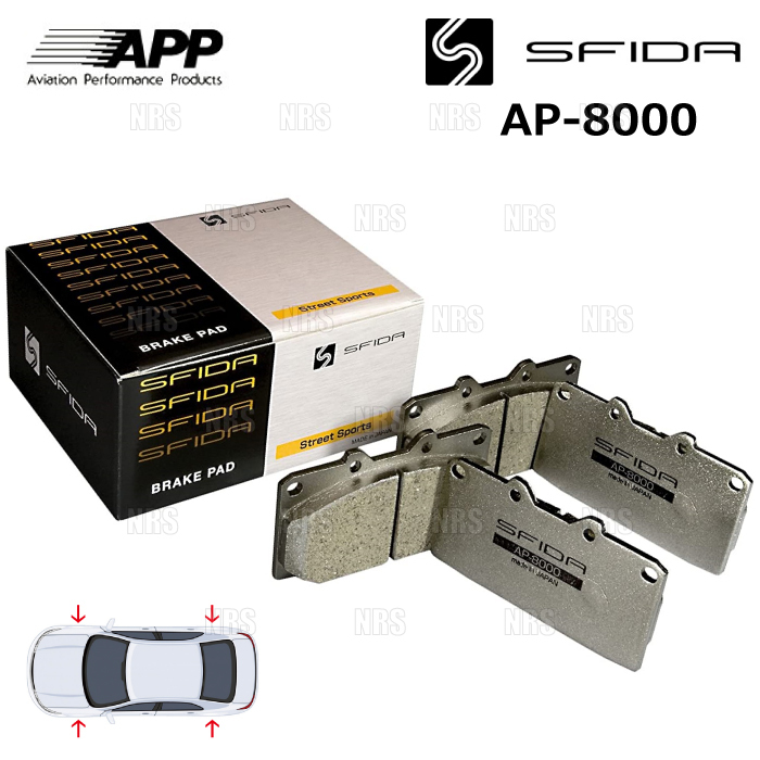 APP エーピーピー SFIDA AP-8000 (前後セット) ウィンダム MCV30 01/7~ (231F/191R-AP8000