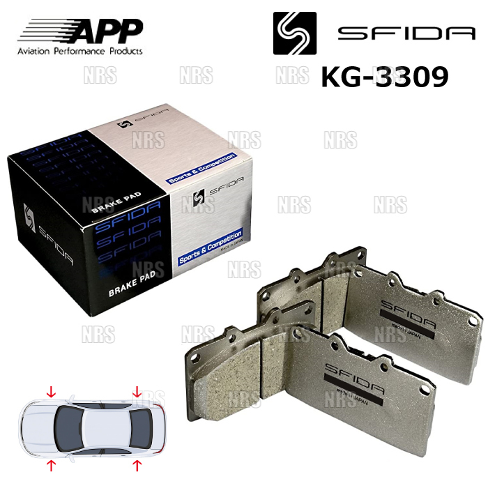 APP エーピーピー SFIDA KG-3309 (前後セット) MR2 AW11 84/6~89/12 (281F/111R-KG3309