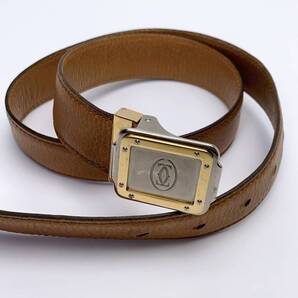 C184 Cartier カルティエ C2ロゴ ベルト レザー 本革 レディース