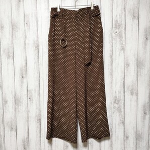 7th Avenue デザインスタジオ ドット柄ワイドパンツ