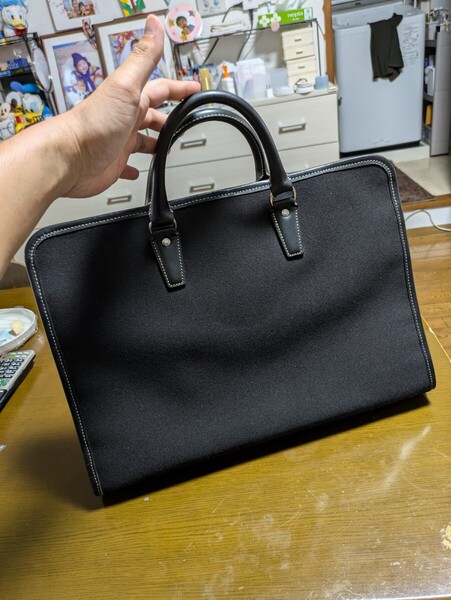 【美品】定価27,500円 PORTER ポーター ブリーフケース ビジネスバッグ テキスト TEXT 書類 吉田かばん YOSHIDA 黒 ブラック