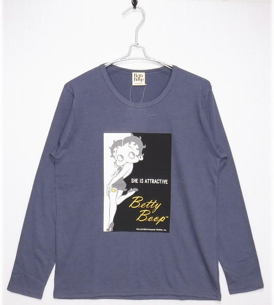 即決■★Betty Boop / ベティ・ブープ★■ロンT Lady's:SIZE=L