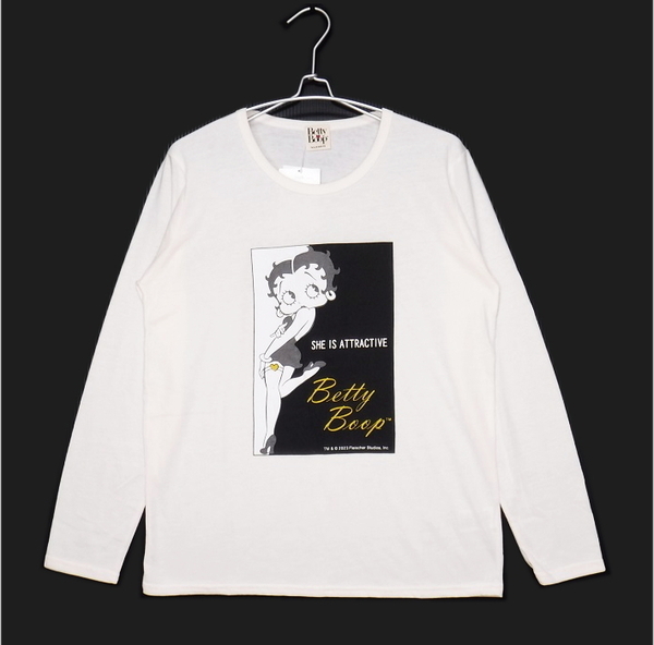 即決■★Betty Boop / ベティ・ブープ★■ロンT Lady's:SIZE=L