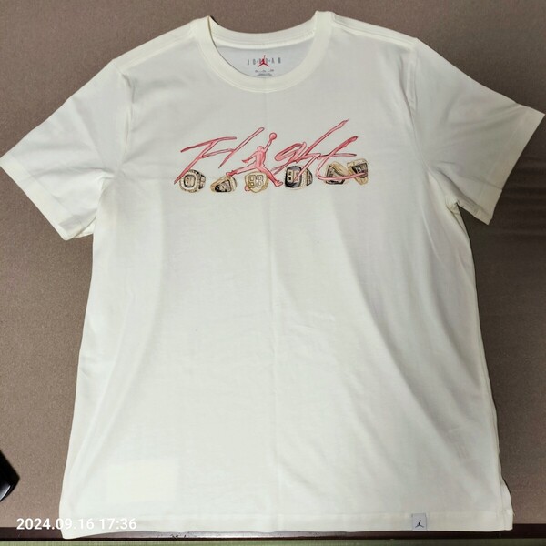美品 NIKE ナイキ JORDAN ジョーダン フライト エッセンシャル Tシャツ 半袖 オフホワイト 2XL 希少サイズ 完売 セイル
