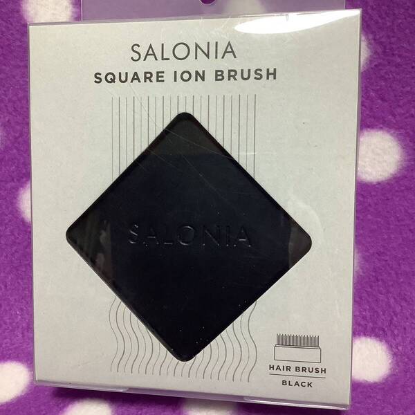 新品 SALONIA スクエアイオンブラシ (ブラック) サロニア 男女両用 SQUARE ION BRUSH BLACK SL-014BK 未使用