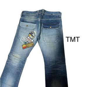 TMT ティーエムティー リメイク デニム パンツ 定価34650円 ワッペン