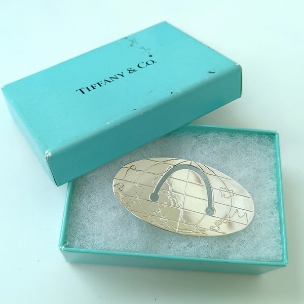 TIFFANY テティファニー マネークリップ ブックマーク 地球 SV925