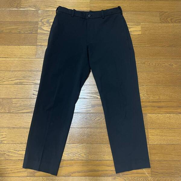 EZYアンクルパンツ(ウールライク・2WAYストレッチ・丈標準 スラックス ユニクロ UNIQLO ブラック 黒 ストレッチ センタープレス