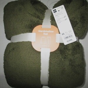 ★新品 2023年 GU ジーユー MEN マシュマロフィールラウンジセット(長袖&ロングパンツ) XS 57.OLIVE オリーブ もこもこ 部屋着 パジャマ★