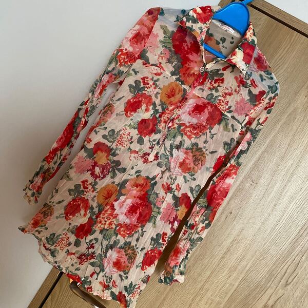 NICE Factory 透け感素材!!!お洒落素敵なチュニックブラウスカットソー!!!!!新品同様品!!!!送料込み