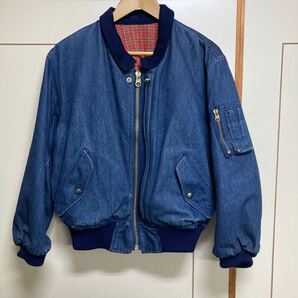 PEYTON PLACE デニム ジャケットブルゾン フライトジャケット ヴィンテージ ミリタリー 裏地ありピンクハウス PINK HOUSE 美品