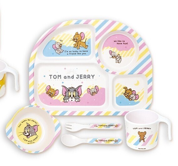 新品 トムとジェリー バンブーファイバー食器4点セット
