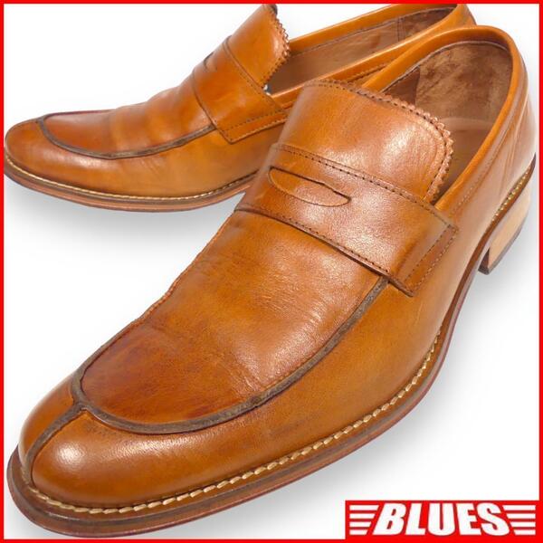 即決★トルコ製 Giuseppe Sergiotti★25cm レザーコインローファー ジュゼッペセルジオッティ メンズ 40 茶 本革