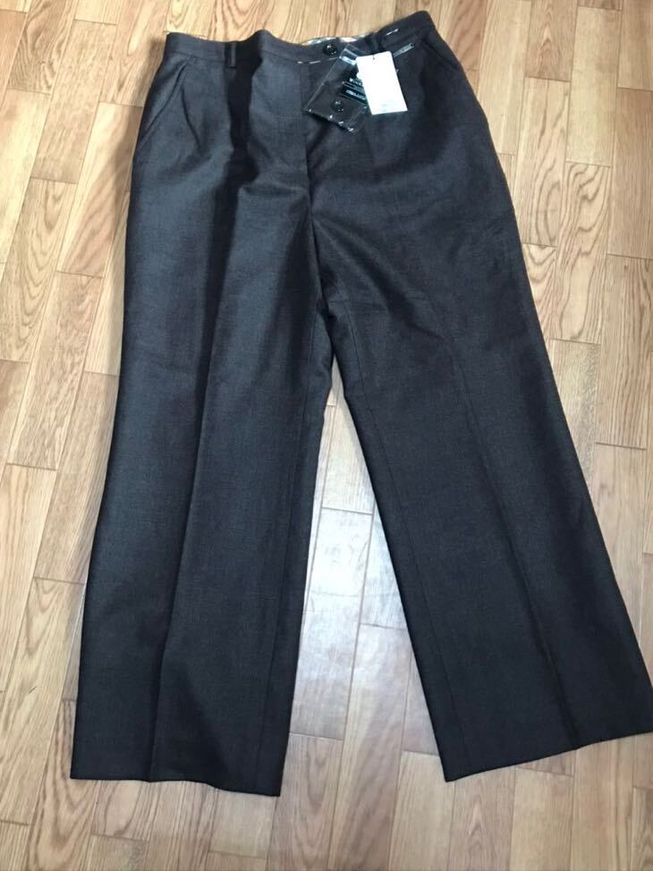 【タグ付き新品】ダックス ウール100% パンツ カジュアル ズボン レディース40サイズ 定価18900円 現行品 ブラウン