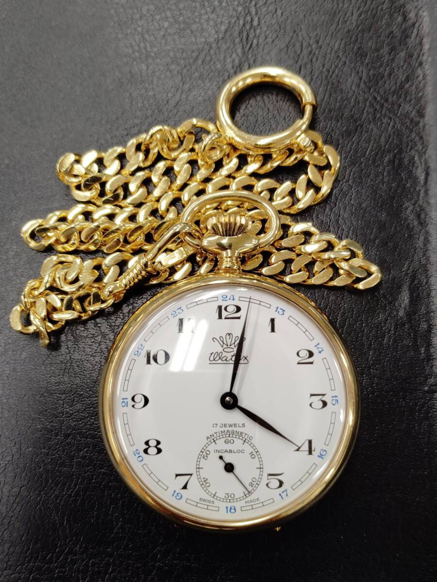 Watex ワーテックス 懐中時計 手巻き 17石 菊紋 鳳凰 稼働 ◎ Watex ワーテックス 懐中時計 手巻き 17石 菊紋 鳳凰 稼働