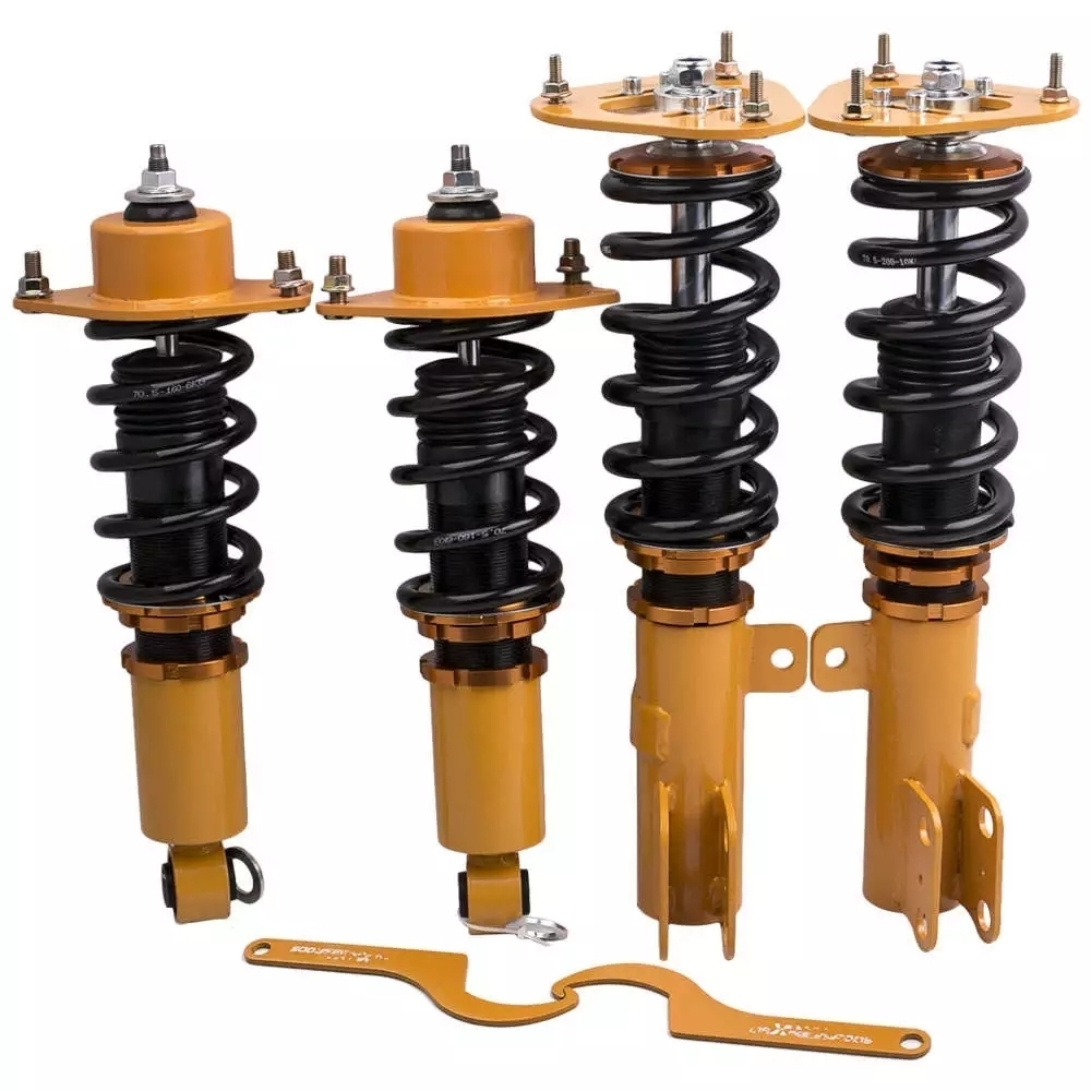 車高調 カローラ アクシオ E140 E160 サスペンション 140系 160系 全長調整式 トヨタ Maxpeedingrods イエロー