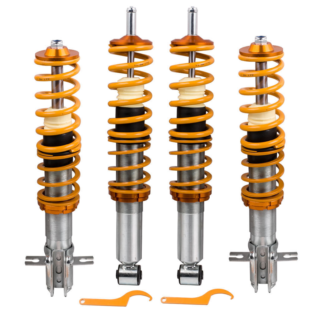 Maxpeedingrods フォルクスワーゲン ピックアップ MK1 80-83 車高調 サスペンション 24段減衰調整 イエロー